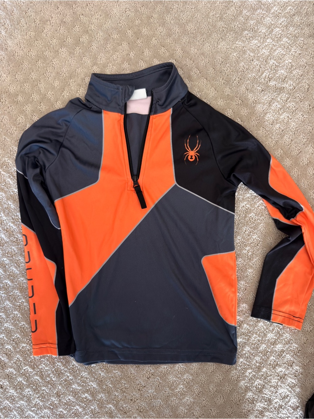 Spyder Kids' Orange and Black ski layer